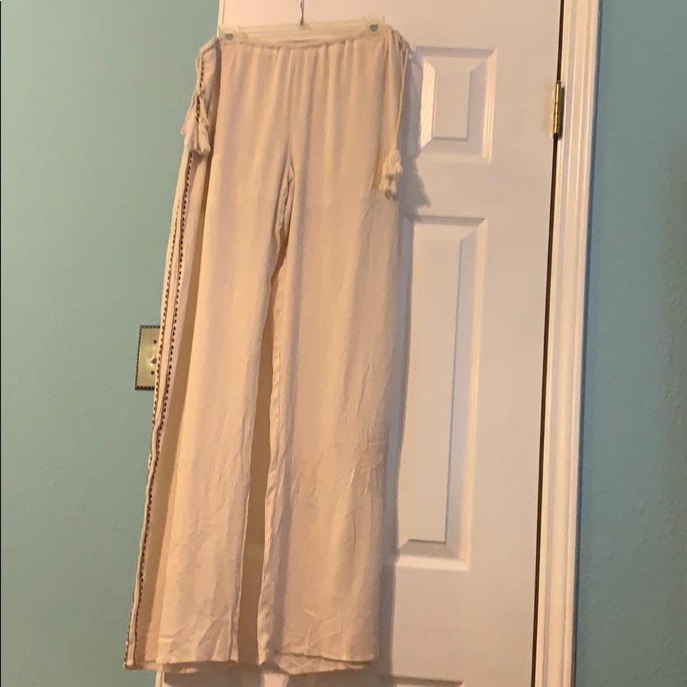 Boho lined wide leg pants